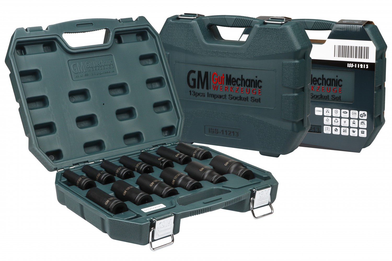 НАБІР ГОЛОВОК ТОРЦЕВИХ GUT MEISTER З ТРЕЩІТКОЮ 3/8